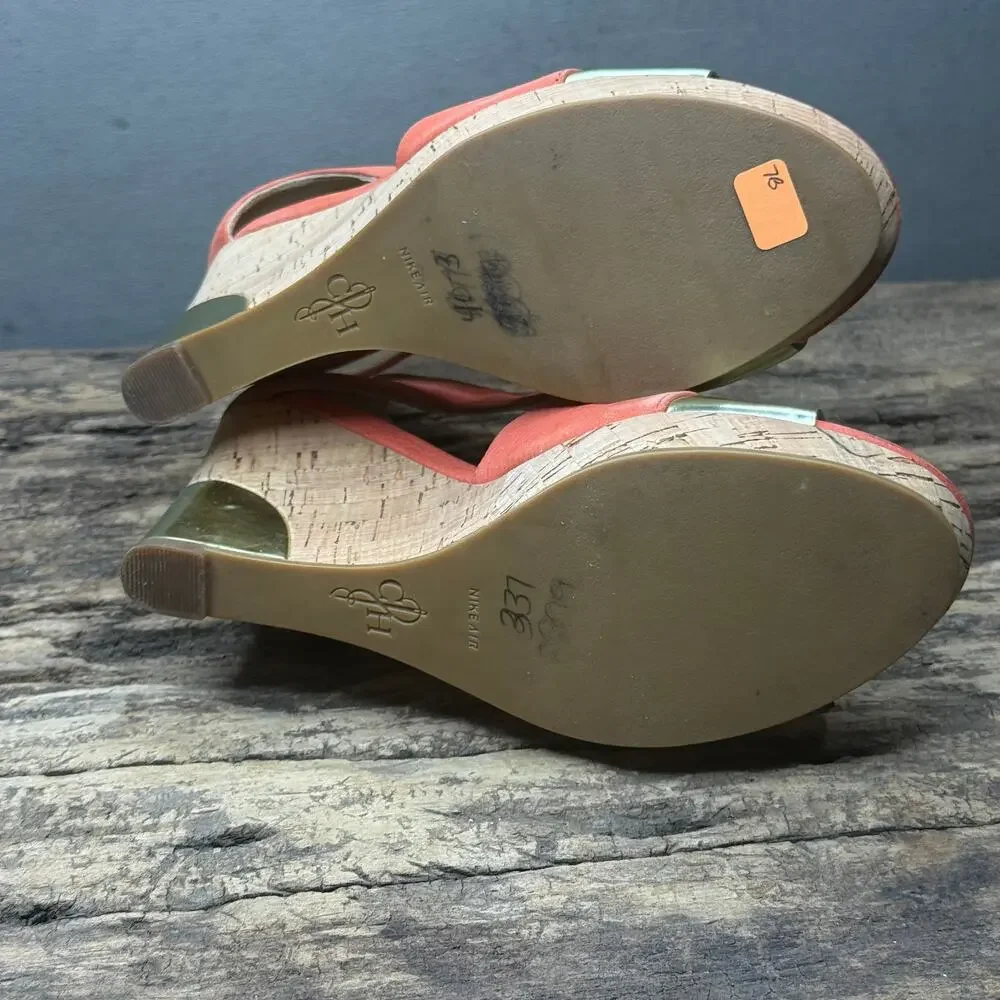 Cole Haan with Nike Air Technology Cork Wedge Sandals — Women's Size 7B